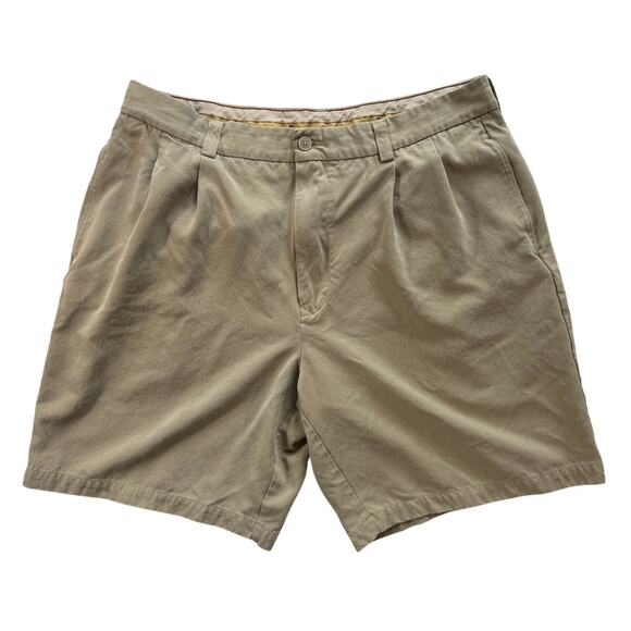 Tommy Bahama Silk Shorts Men's 36 Tan with 8" Inseam - Picture 1 of 6